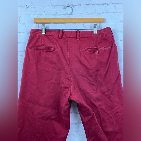 J Crew Pants Mens Size 33x32 Burgundy The Sutton Fit Broken-in Chino Pants - Picture 7 of 9